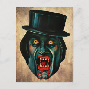 Victorian Vampire Face Postcard