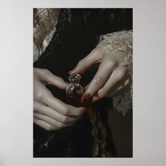 Victorian Vampire Gothic Art Printable Dark Poster