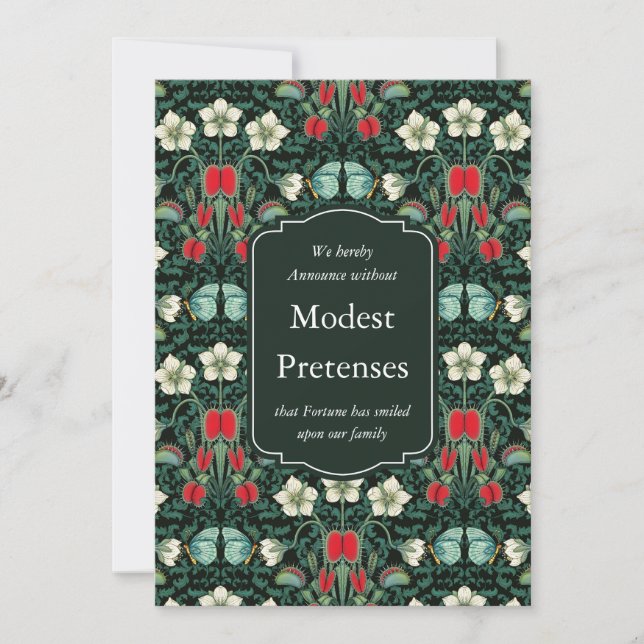 Victorian Venus Flytrap Creative Personalised Announcement (Front)