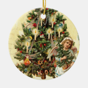 Victorian Vintage Angel Christmas Tree Ornament