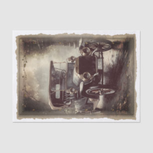 Victorian Vintage Car Decoupage Tissue Paper