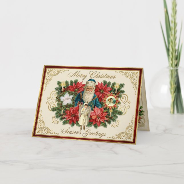 Victorian Vintage Christmas Holiday Card (Front)