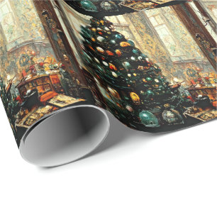 Victorian Vintage Christmas Holiday Wrapping Paper