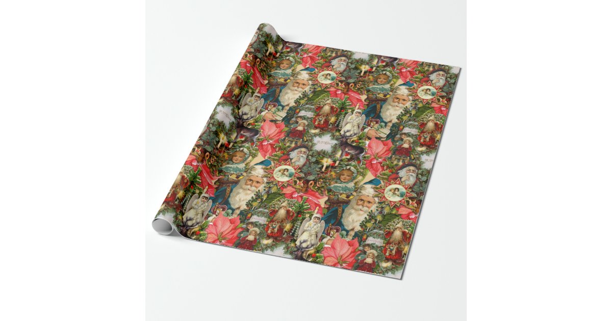 Victorian Vintage Christmas Wrapping Paper | Zazzle