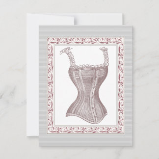 Victorian Vintage Diva's Corset Bachelorette Party Invitation