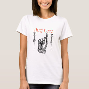 Victorian vintage finger pointing hand t-shirt