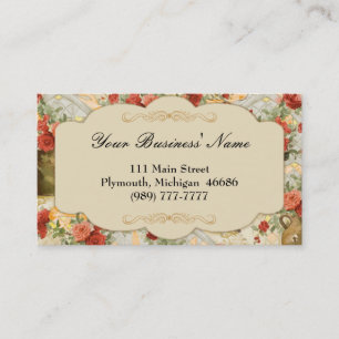 Victorian Vintage Floral Business Card