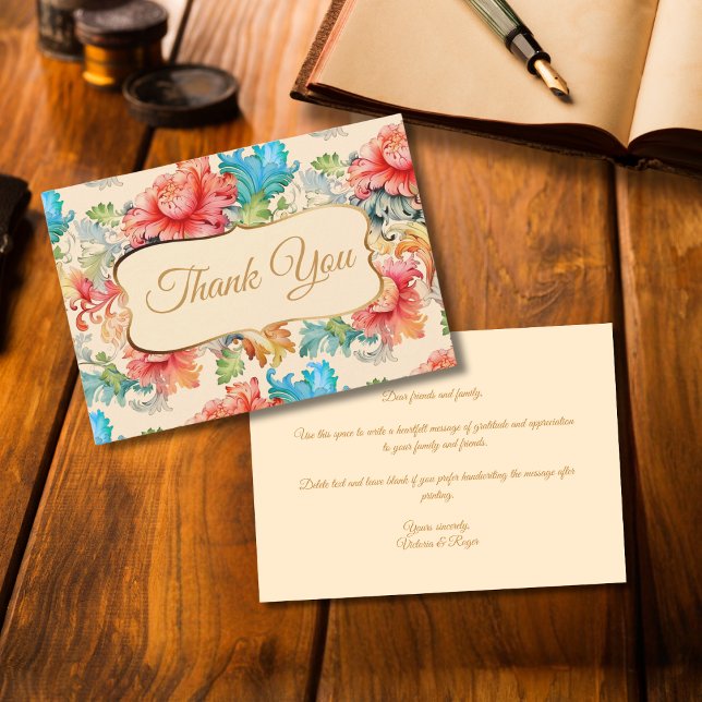 Victorian Vintage Floral Pattern Thank You (Creator Uploaded)