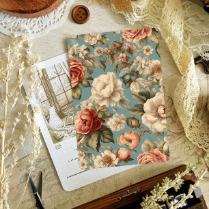 Victorian vintage Floral scrapbook papers