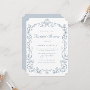 Victorian Vintage Frame Bridal Shower Invitation