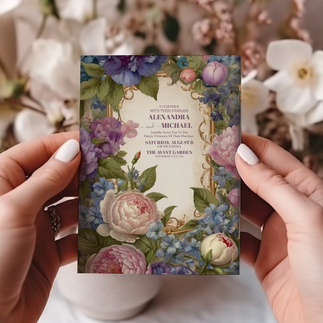 Victorian Vintage Garden Floral Wedding Invitation (Creator Uploaded)