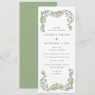 Victorian Vintage Garden Floral Wedding Invitation
