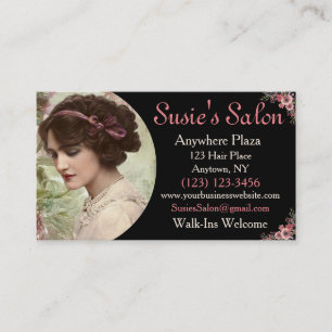 Victorian Vintage Hair Salon Beauty Business Card