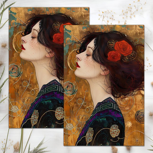 VICTORIAN VINTAGE LADY DECOUPAGE TISSUE PAPER (VICTORIAN VINTAGE LADY DECOUPAGE TISSUE PAPER)