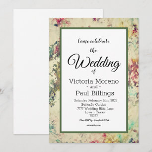 Victorian Vintage old world design Invitation