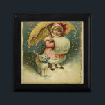 Victorian Vintage Retro Child and Cat Christmas Gift Box<br><div class="desc">Victorian Vintage Retro Child and Cat Christmas

art, cat in snow, child, christmas, christmas greetings, little girl, merry christmas, retro, retro christmas, victorian, victorian christmas, victorian girl with cat christmas, victorian white cat christmas, vintage, vintage christmas, white cat</div>