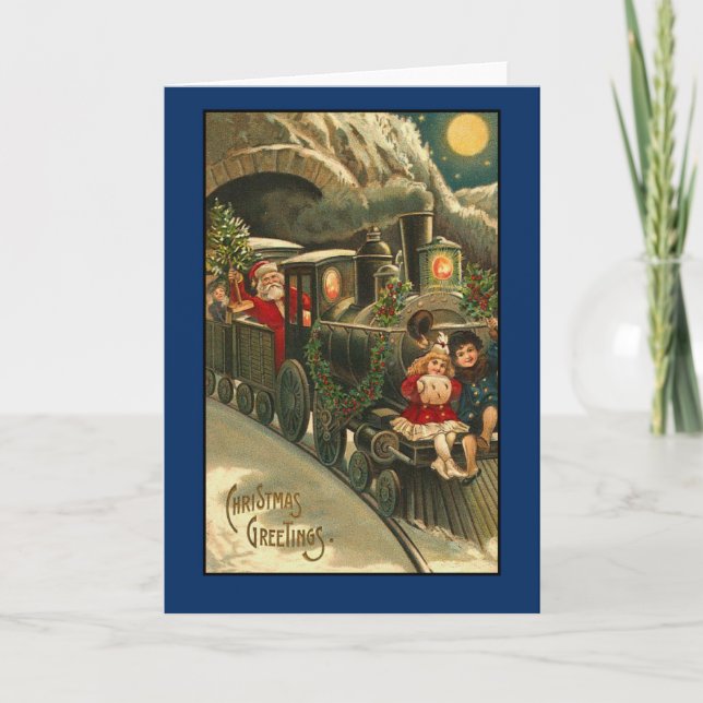 Victorian Vintage Retro Christmas Card (Front)