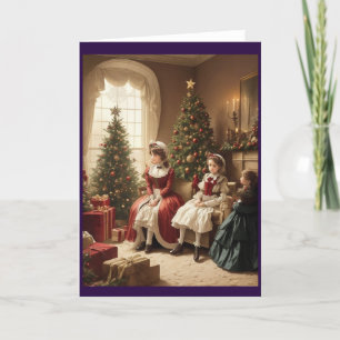 Victorian Vintage Retro Christmas Holiday Card