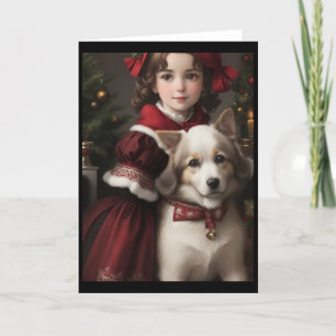 Victorian Vintage Retro Christmas Holiday Card