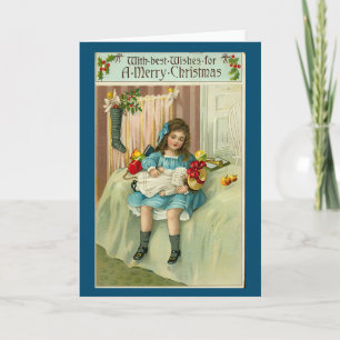 Victorian Vintage Retro Christmas Holiday Card