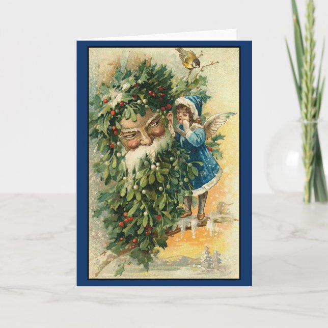 Victorian Vintage Retro Christmas Holiday Card (Front)