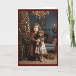 Victorian Vintage Retro Christmas Holiday Card