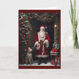 Victorian Vintage Retro Christmas Holiday Card