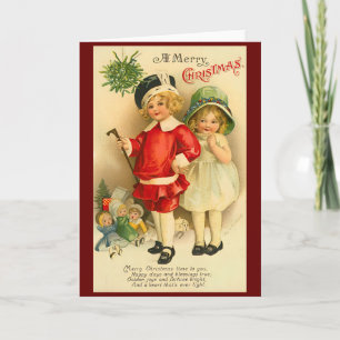 Victorian Vintage Retro Christmas Holiday Card