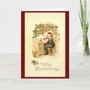 Victorian Vintage Retro Christmas Holiday Card