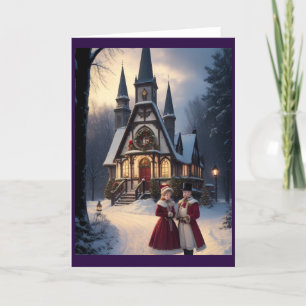Victorian Vintage Retro Christmas Holiday Card