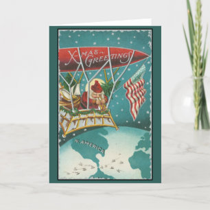 Victorian Vintage Retro Christmas Holiday Card