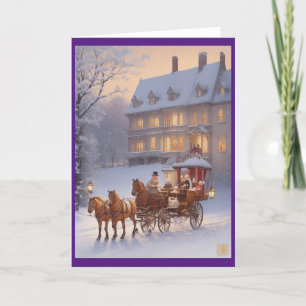Victorian Vintage Retro Christmas Holiday Card