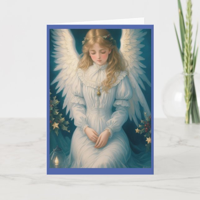 Victorian Vintage Retro Christmas Holiday Card (Front)