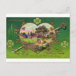 Victorian Vintage Retro Irish St. Patrick's Day Postcard