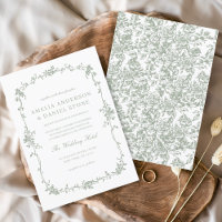 Victorian Vintage Sage Green Floral Wedding