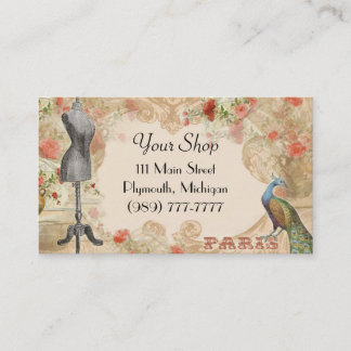 Victorian Vintage Seamstress Business Card