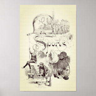 Victorian vintage sports poster