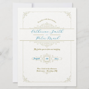 Victorian Vintage Wedding Invitation