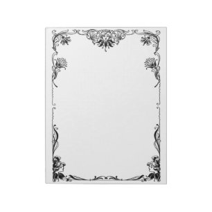 Victorian Visage and Vines border Notepad