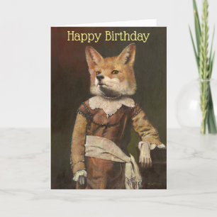 Victorian Vixen Birthday Card