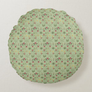 Victorian Wallpaper Daisies In Mint Green Cushions