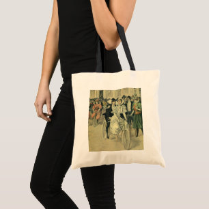 Victorian Wedding Bride and Groom Newlywed Bicycle Tote Bag