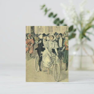 Victorian Wedding Bride and Groom Save the Date Announcement Postcard