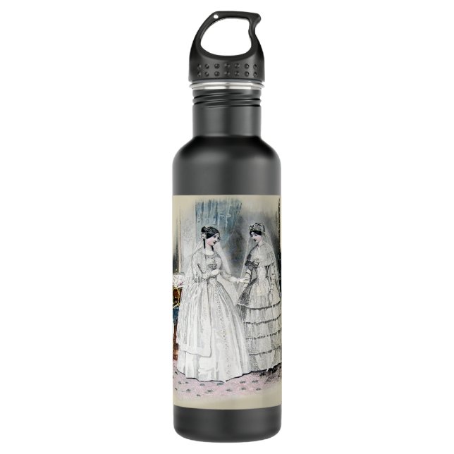 Victorian Wedding Dress 710 Ml Water Bottle (Front)