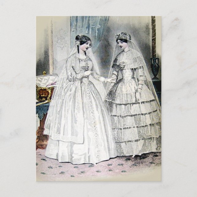 Victorian Wedding Dress Postcard (Front)