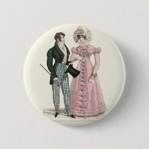 Victorian Wedding Man Woman Dressy Fashion 6 Cm Round Badge