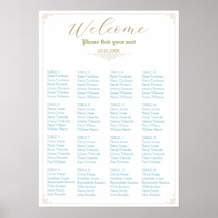 Victorian Wedding Seating Poster