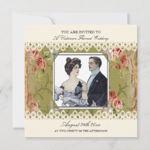 Victorian Wedding Vintage Style Invitation