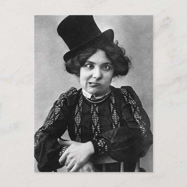 Victorian Weird a Woman Making Funny Face Postcard (Front)