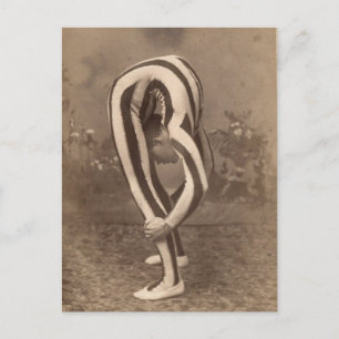 Victorian Weird Contortionist Back Bend Postcard